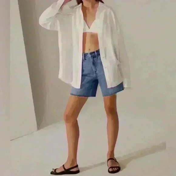 NWOT FAVORITE DAUGHTER The Tommy dublin Raw Hem Short - Picture 2 of 11